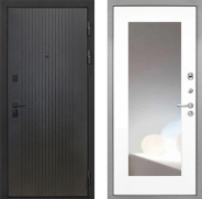 Дверь Интекрон (INTECRON) Профит Black ФЛ-295 ФЛЗ-120-М Зеркало Белый матовый 860х2050 мм