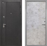 Дверь Интекрон (INTECRON) Олимпия Black 4К Гладкая Мрамор светлый 960х2050 мм